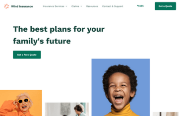 Modelo de site para companhia de seguros