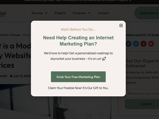 o que é modal em web design o que é modal em web design