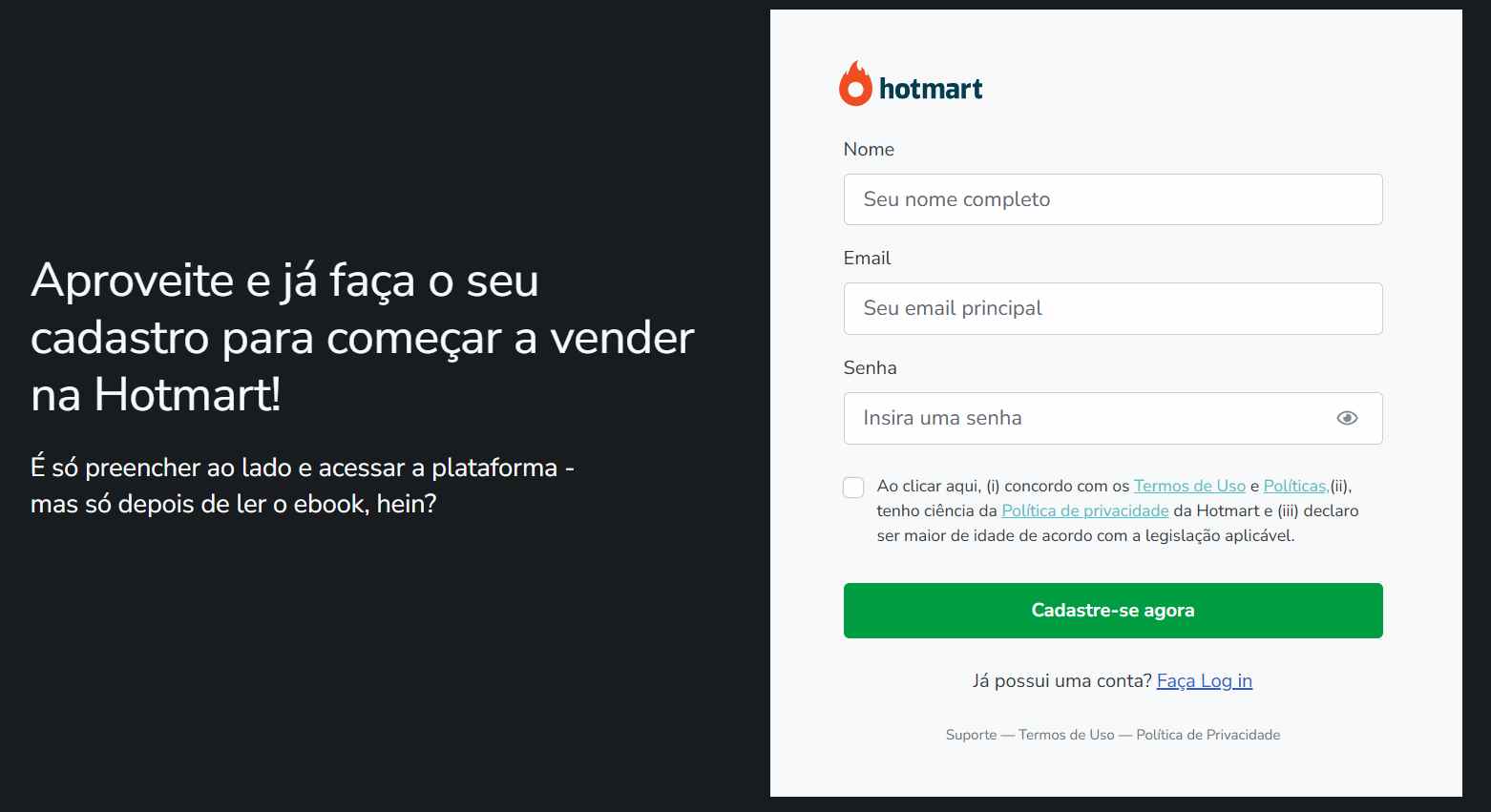 página de obrigado página de obrigado