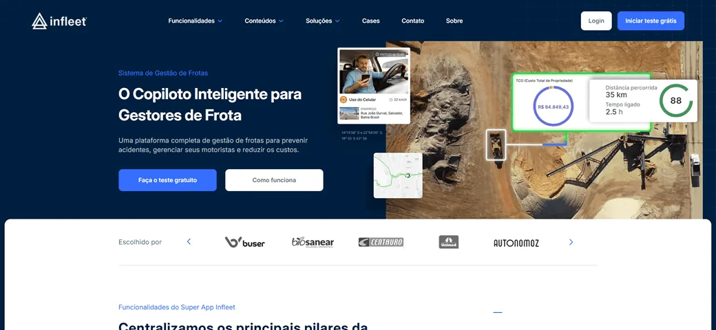 Site corporativo desenvolvido para a Infleet