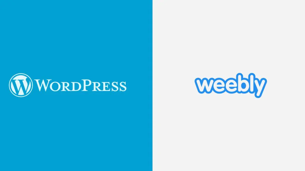 logos do weebly e wordpress
