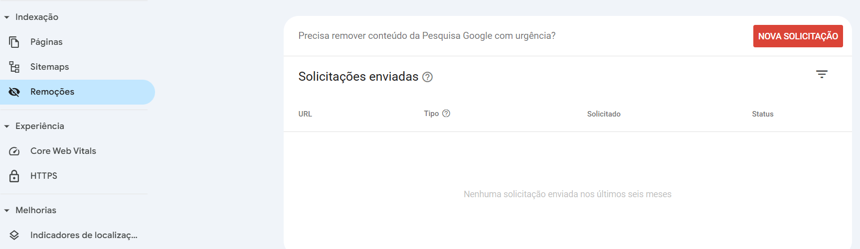 não indexar a página no google