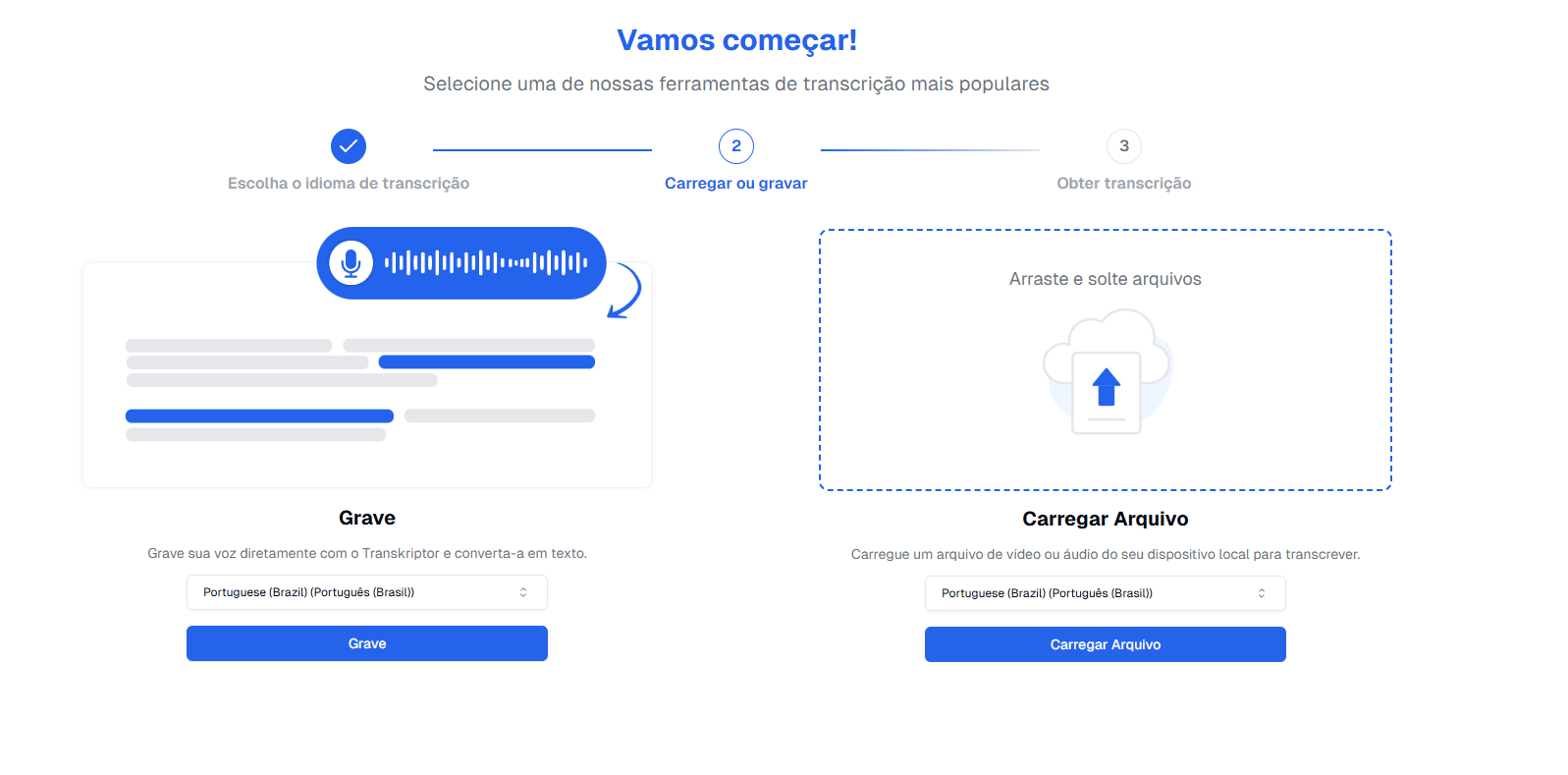 transcrição automática