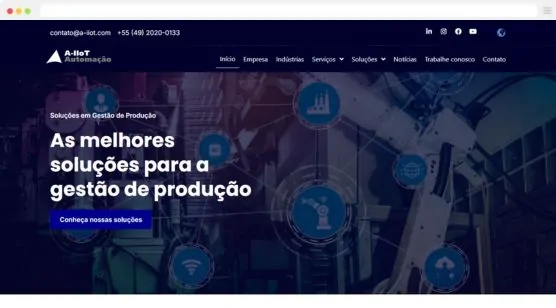 criação de site para empresa de automação industrial